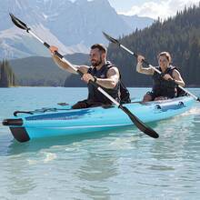 Inflatable Kayak, 2-Person Inflatable Recreational Kayak 700LBS Capacity, Leak & Puncture-Resistant With Padded Seat, PVC Drop-Stitch Floor, 2 Paddles, Hand Pump & Carry Bag For Fishing Camping - 174*46inch - View 9