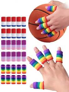 10 Stück Fingerschutz, Sport Finger Schienen Daumen Finger Bandage Stütze Elastische Daumen Hülsen