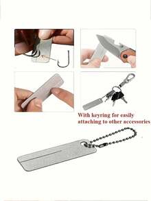 1 Pc Mini Portable Diamond Sharpening Stone Fish Hook Sharpen Tools Knife Sharpener - Sharpen Knives, Fish Hooks, Awls, And Fingernails With Ease Sharpened Stone Hook File Is A Must-Have Tool For Anglers