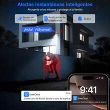 2NLF Pack 2 Cámaras Inalámbricas de Vigilancia Blancas 8MP | WiFi6 Banda Dual 2.4G/5G | Zoom 4X | Seguimiento AI de Personas | Audio Bidireccional | Visión Nocturna Color HD 1080*1920 | PTZ 360° | IP66 Impermeable | Almacenamiento MicroSD/Nube | Compatible 390eyes | Ideal para Hogar, Exteriores y Oficinas - Tipo de Enchufe A USA (110-127V) - Ver 6