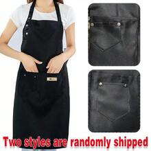 One Polyester Apron Featuring Adjustable Shoulder Straps And Spacious Pockets, Ideal For Cooking, Gardening, Painting, Baking, And Restaurant Use; A Must-Have For Holiday Gifting, Especially For Christmas. - H - 查看 10