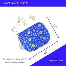 Handmade Coin Purse Brocade Zipper Wallet Rosary Pouch Women Silk Jewelry Bag - Green-9046 - 多色9 - 查看 3