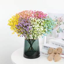 Yastouay Artificial Baby's Breath Flowers, 6 Sets Of Realistic White Baby's Breath Bouquets, Lifelike Artificial Gypsophila Bouquets, Suitable For Wedding Floral Arrangements, Party Decorations, Faux Decorations, Home Decor, And Room Decor.