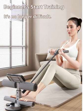 带强力吸盘的仰卧起坐辅助器，专门针对腹肌和六块腹肌，家庭健身器材，核心训练工具仰卧起坐辅助器，家庭固定脚部装置，运动减脂瘦身设备，减肚子和懒人减肥奇迹