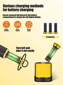 HIENA 3pcs Gold Hair Clipper Gift Box, Cordless Trimmer Set With Detachable Battery And Charging Base, Professional Hair And Beard Grooming Kit For Men, Ideal For Christmas Or Birthday Gifts