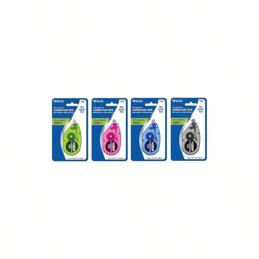 Correction Tape 5 Mmx 236 Instant Corrections, Easy To Use Applicator Tapes Roller White Out Office School Home, 1 Unit, Random Color - Initial - View 1
