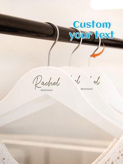 Personalized Hangers/Engraved Hangers For Bride & Groom/Wedding Gift/Personalized Bridal Dress Hanger/Wedding Hangers/ Wedding Favors/Hanger Personalized Bridal Hangers, Bridesmaid Hangers, Maid Of Honour Hanger, Perfect Gift & Keepsake For Wedding Party, Personalizable Wedding Decorations Wedding Decor