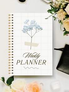 A5 Weekly Planner Notebook, 52-Week Spiral Weekly Daily Planner With Weekly Focus, Goal Setting, To-Do Lists, Habit Tracker & Notes Section, Work & Home, Office Supplies,Teacher Appreciation Gift Mother's Day - Beige - View 3