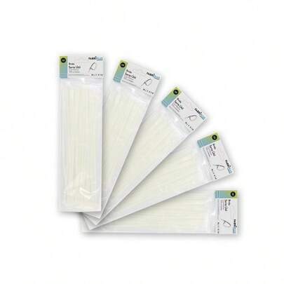 Abrila Confezione da 100 fascette stringicavo bianche, 2,5 x 150 mm, 100% nylon 66, resistenti e durevoli.