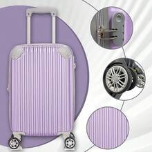 Maletín De Viaje De Negocios Ligero De 20» Y Gran Capacidad Maleta 10 Kg Cabina Candado Doble Llanta 360° - Púrpura claro - Ver 2