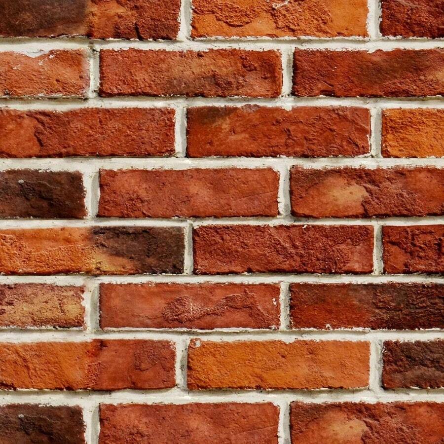 Red Brick Wallpaper Peel And Stick 17.7in X 118.1in Brick Wrapping Paper Self Adhesive Faux Stone Removable Wall Paper For Christmas Halloween Fireplace Bedroom Bathroom Decoration
