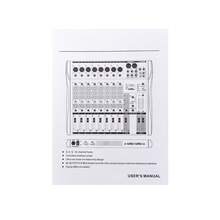 Professional Audio Mixer 48V Phantom Power With 10-Segment LED Indicators XLR/TRS Inputs For Karaoke, Conference - Black - View 9