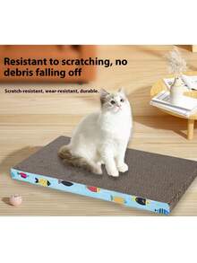 超大号瓦楞纸板猫抓柱 - 耐用室内猫抓柱，双面波浪形设计，防滑底座，保护家具并呵护猫爪 - 彩色 - 查看 7