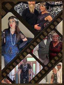 YESSA 1920s Flapper Dresses For Women Great Gatsby Dress Roaring 20s Costumes Sequin Harlem Nights Dress With 20s Accessories - Red - View 8
