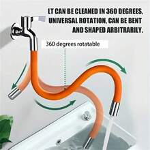 1 件水龙头延长软管，灵活可调节旋转水龙头延长器，浴室/厨房水槽水龙头喷雾器延长器，360° 旋转节水喷嘴起泡器 - 彩色 - 查看 2
