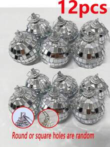 Boule de cristal de Noël, boule de plastique à effet disco, petit miroir réflecteur, pendentif miroir