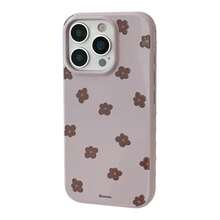 GUCADI 1pc Smoke Blue INS Style White Daisy Full Coverage Soft Phone Case, Compatible With Iphone 16/15/14/13/12/11 Series