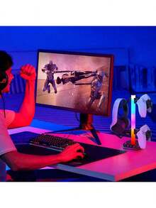 Multi-Device Gaming Stand | Compatible With PS/4, PS/5, Switch Controllers & Headsets | Dual USB & Type-C Charging Ports | 7 Vibrant Light Modes | ABS Material | Ideal For Home Entertainment Setup, Gaming Accessories