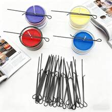 DIY Multifunctional One-Word Wick Clip Candle Wick, Centering Stabilizer Wax Wick Holder, Candle Making Essential Carbon Steel Wick, Candle Making Accessories, Candle Wick Holder For Candle Making Metal Wick Centering Tool - Multicolor - View 1
