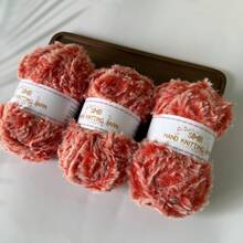 3 Groups Of 50g, Total 150G Faux Fur Yarn [1387] Feather Yarn Thread Skeins, Suitable For Weaving Hats, Scarves, Home Products, 100% Polyester, Approx. 32m/34 Yards Per Skein