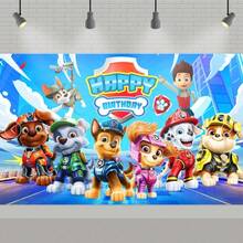 Paw Patrol Paw Patrol Authorized PAW Patrol Birthday Party Cake Table Supplies Decorations Background Cloth Banner Perfect Decoration For Birthday Party Room Wall Background Cloth Photo Booths Studio Props