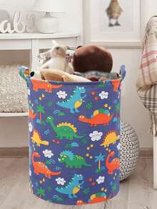 1个可折叠洗衣篮，防水脏衣篮，足球图案豹纹布艺收纳箱，适用于娃娃收藏、大学宿舍、男孩女孩卧室、浴室收纳、儿童玩具收纳，家居装饰 - 彩色 - 查看 11