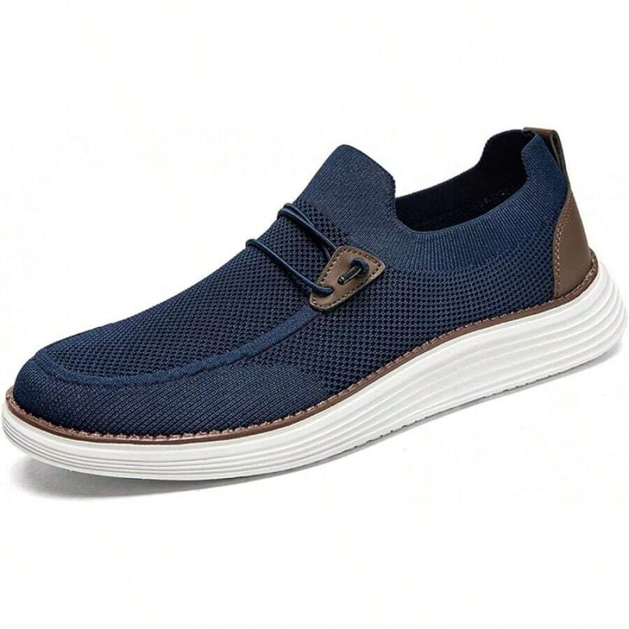 Mens Slip On Loafers Boat Shoes Non Slip Walking Shoes Running Shoes Fashion Sneakers For Men Comfort Lightweight Breathable Casual Office Shoes-20256688 - 深藍色 - 查看 1