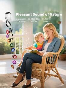 Carillones de viento coloridos para exteriores, carillones de metal artesanales de 35 pulgadas, adecuados para jardines al aire libre. Tonos profundos, regalos perfectos para mujeres, madres, abuelas, cumpleaños y celebraciones de inauguración de casa