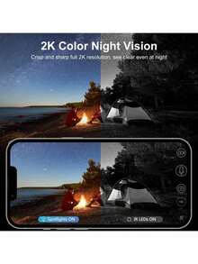 2 Pack 4G LTE Cellular Solar Security Camera Wireless Outdoor, No WiFi Solar Powered Camera, 360 °   Live View, 2.7K Color Night Vision, PIR Motion Sensor, 2 Way Talk, Built In SIM Card - Stealth Black - Black - View 5