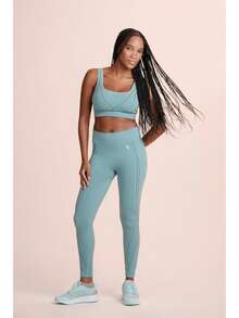 Lupo Max Women's Gym High Waist Training Original Leggings - màu xanh lá - Xem 3