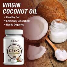 PSLALAE Vitamin D3 & K2 200 Mcg - Regulates Calcium Absorption, Helps Support Bone, Joints And Heart Health, Boosts Energy - 300pcs - 300 viên nang - Xem 9