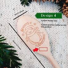 Christmas Spoon Design - Personalised Wooden Spoons, Named, Cracker, Reindeer, Name, Happy Holidays, Xmas Gift, Table Decoration