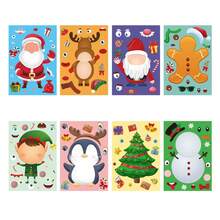 8/16 Stücke Weihnachts-Aufkleber, Cartoon-Geschenk-Aufkleber für Kinder, süße Kindergarten-DIY-personalisierte Aufkleber, Bürobedarfs-Aufkleber - Verschiedenfarbig - Übersicht 7