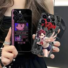 Funda de teléfono Dandadan Momo Ayase para  16 15 14 13 12 11 X XR XS 8 7 Pro Max Plus Mini, cubierta negra para smartphone, compatible con funda de  17, funda de  17 Pro, funda de  17 Pro Max - Negro 7 - Ver 3