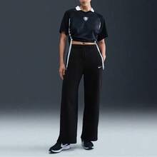 Nike Women's AS W NSW PHNX FLC HR PANT WID Knit Pants IH1012-010 - Black - View 1