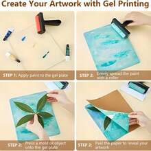Creative Reusable Gel Printing Plate, 8" X 10" Durable And Easy To Clean Gel Plate For Vibrant Monoprinting Art Projects, Ideal For Kids, Crafters, And Professional Artists - A5 - Xem 2