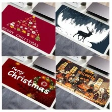 1 pièce Tapis de souris avec motif Joyeux Noël, tapis de souris d'ordinateur de bureau long, tapis de souris carré pour ordinateur portable, tapis de souris de jeu