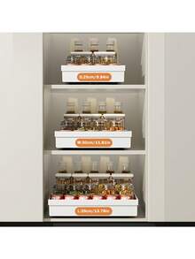 Vassoio estraibile senza foratura - Ripiano scorrevole resistente, organizer salvaspazio per armadi, bagno, sotto il lavello, armadio - Compatibile con ante e cassetti dei mobili, design compatto, costruzione durevole, essenziale per gli abitanti di appartamenti