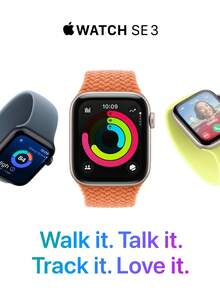 Apple Watch SE 3 GPS 智能手表推出睡眠评分 | 全新腕式温度感应 | 享受全天 18 小时电池续航 | 玻璃材质抗裂性能提升 4 倍 | 碰撞检测和跌倒检测等安全功能，随时随地寻求帮助 - 星光色 - 查看 2