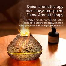 A18 Aroma Diffuser - Narcissus Bulb Design, Ultrasonic Essential Oil Diffuser With LED Flame Light, Quiet Aromatherapy Diffuser, Ideal For Home And Office, Yoga And Sleep - Multicolor - View 3