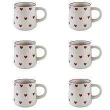 Love Ceramic Mug, Cute Little Love Ceramic Mug Coffee Cup Drinking Cup, Suitable For Home Drinking, Afternoon Tea Drinking, Office Drinking, Coffee Shop Latte Art, Souvenir, Valentine's Day Holiday Gift, Birthday Gift - 2 件裝,小號和大號 - 查看 2