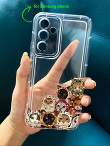 Cat Meme Corner Pattern Liquid Silicone TPU Soft Rubber Mobile Phone Case Full-Body Protection Shockproof Anti-Fall Compatible With IPhone & Compatible With Samsung Galaxy Birthday Gift Spring,International Version, Not The Domestic Version - Multicolor - View 4