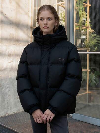 1 buc Jachetă cu glugă, groasă, călduroasă, pentru fete/adolescenți, croială lejeră, casual, la modă, de iarnă