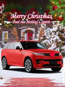 1Pc Christmas Car Reindeer Antlers Christmas Decoration, Red Nose Antlers Car Kit, Reindeer Christmas Car Decoration, Decorative Exterior Universal Car Accessories, Christmas Fun Gift