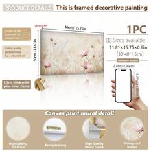 1pc Framed Canvas Wall Art, Pink Nursery Gallery Wall Set, Baby Girl Room Decor, Vintage Children's Room Decoration, Girl Gallery Art, Antique Nursery Wall Decor