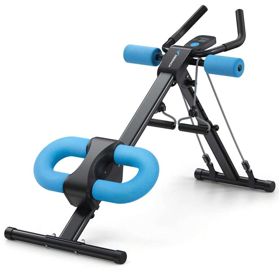 MERACH Ab Machine, Adjustable Ab Trainer For Core Workout At Home, Foldable, Knee Support, Abdominal Exercise Machine For Home, Core Training System