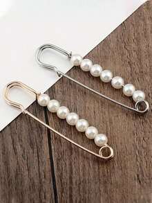 Clip de cintura con perlas falsas, hebilla anti-exposición para suéter de mujer, fijador de cintura, fijador de bufanda, clip de para pañuelo de cabeza, hebilla de chal, broche de ropa, broche de suéter, broche de mujer