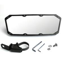 Espejo retrovisor central para UTV/ATV para barras de rodillo de 1.75"-2", abrazadera de aluminio ajustable 360°, espejo central compatible para vehículo todo terreno