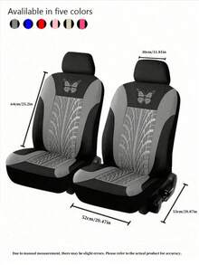 Bộ 4 tấm bọc ghế ô tô thêu hình bướm đa năng, làm từ vải polyester, phù hợp cho mọi mùa, có thể giặt, phù hợp với xe SUV, sedan, van, tương thích với túi khí, bảo vệ ghế ô tô kích thước và hình dạng lốp xe phổ thông. - phong cách A - Xem 3