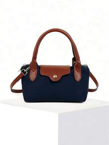 Dedoo حقيبة يد ربيع 2025 بتصميم كتل الألوان المتناسقة، ذات 3 طرق للاستخدام: كحقيبة يد، كحقيبة كتف، وكحقيبة متقاطعة الجسم. مصنوعة من مواد عالية الجودة، مع حزام كتف قابل للتعديل وسحاب معدني ناعم. مثالية للاستخدام في المكتب أو التسوق.